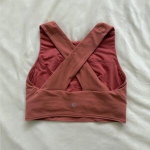 Women's Cross-Back Sports Bra - Rust